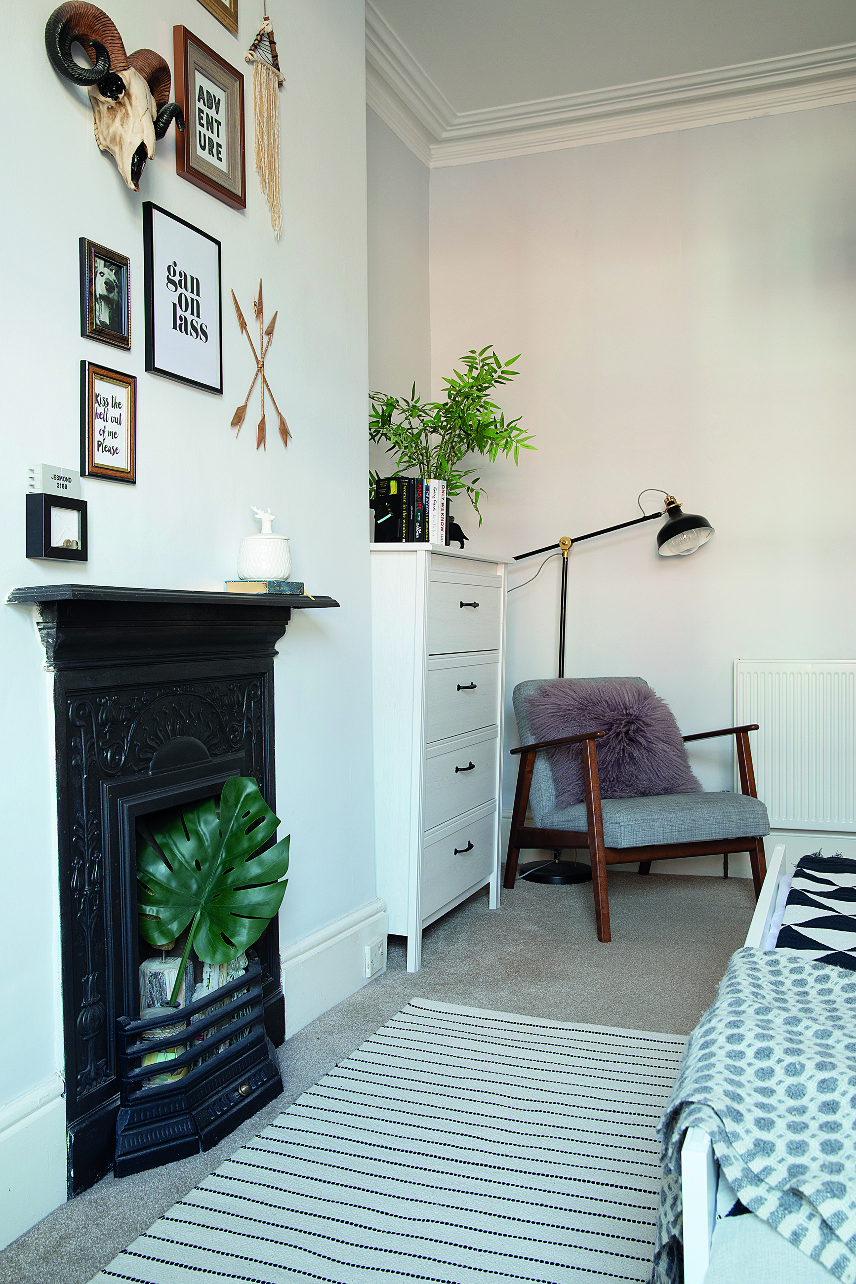for me and a framed key from our first flat,’ says Charlotte. The Ekenäset chair is from IKEA Ekenäset chair from IKEA