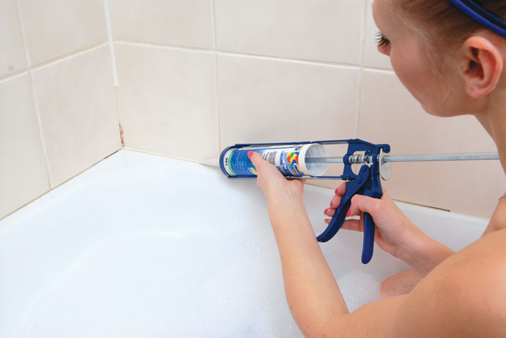 Applying silicone sealant