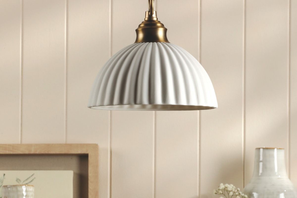 White pendant light