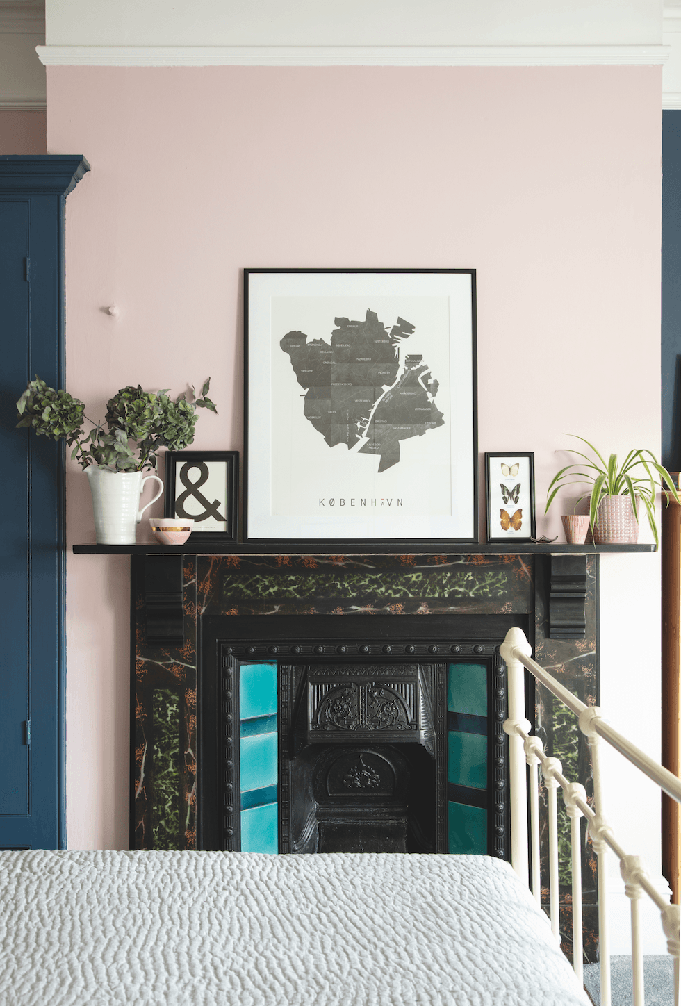 Rachel was keen to ensure that the new décor was in-keeping with the property’s history – including the beautiful original fireplace which has bags of character and charm Bedroom makeover: 'Reusing old furniture kept our costs down'