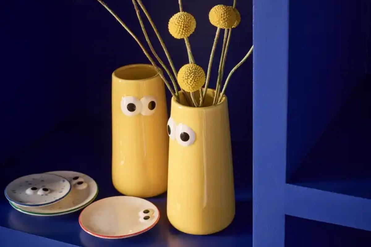 Vases and trinket trays with eyes on