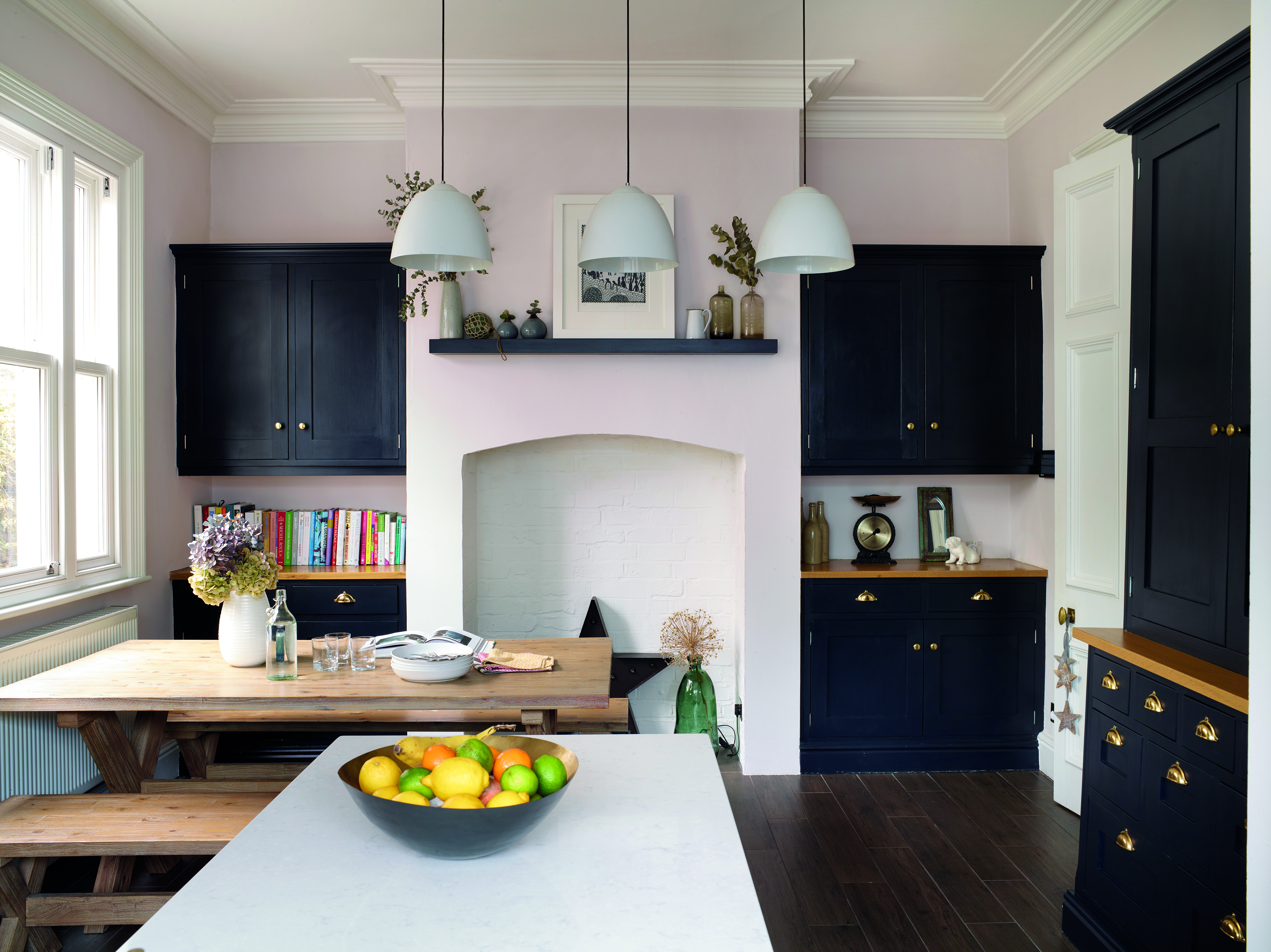 ‘The kitchen is my favourite room in the house. I love the high ceiling and the space it gives, and think the Lee Broom lights really bring this height to life’ says Sarah ‘The kitchen is my favourite room in the house. I love the high ceiling and the space it gives, and think the Lee Broom lights really bring this height to life’ says Sarah