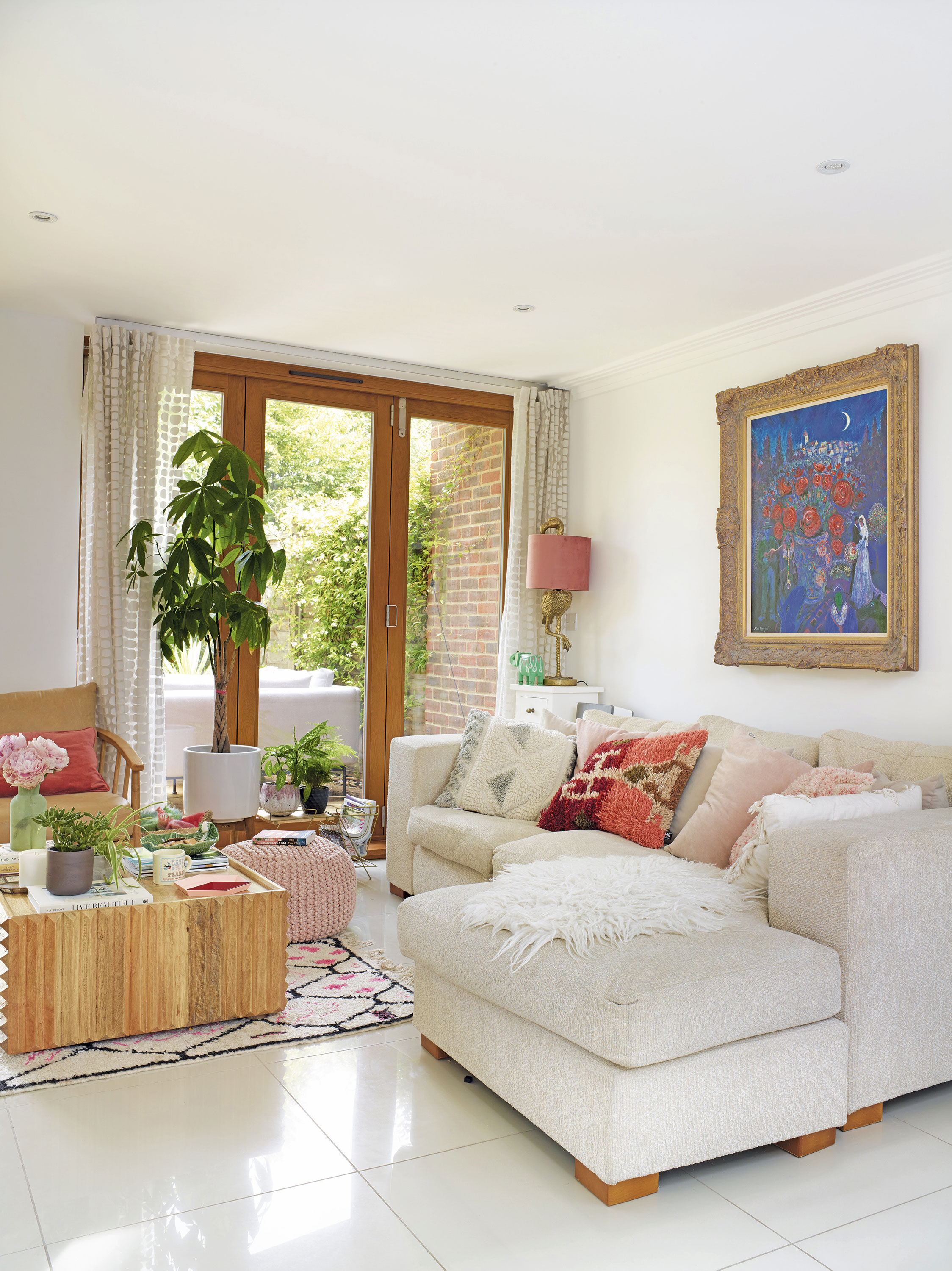 The sofa is accessorised with cushions from Abigail Ahern and Madam Stoltz The sofa is accessorised with cushions from Abigail Ahern and Madam Stoltz