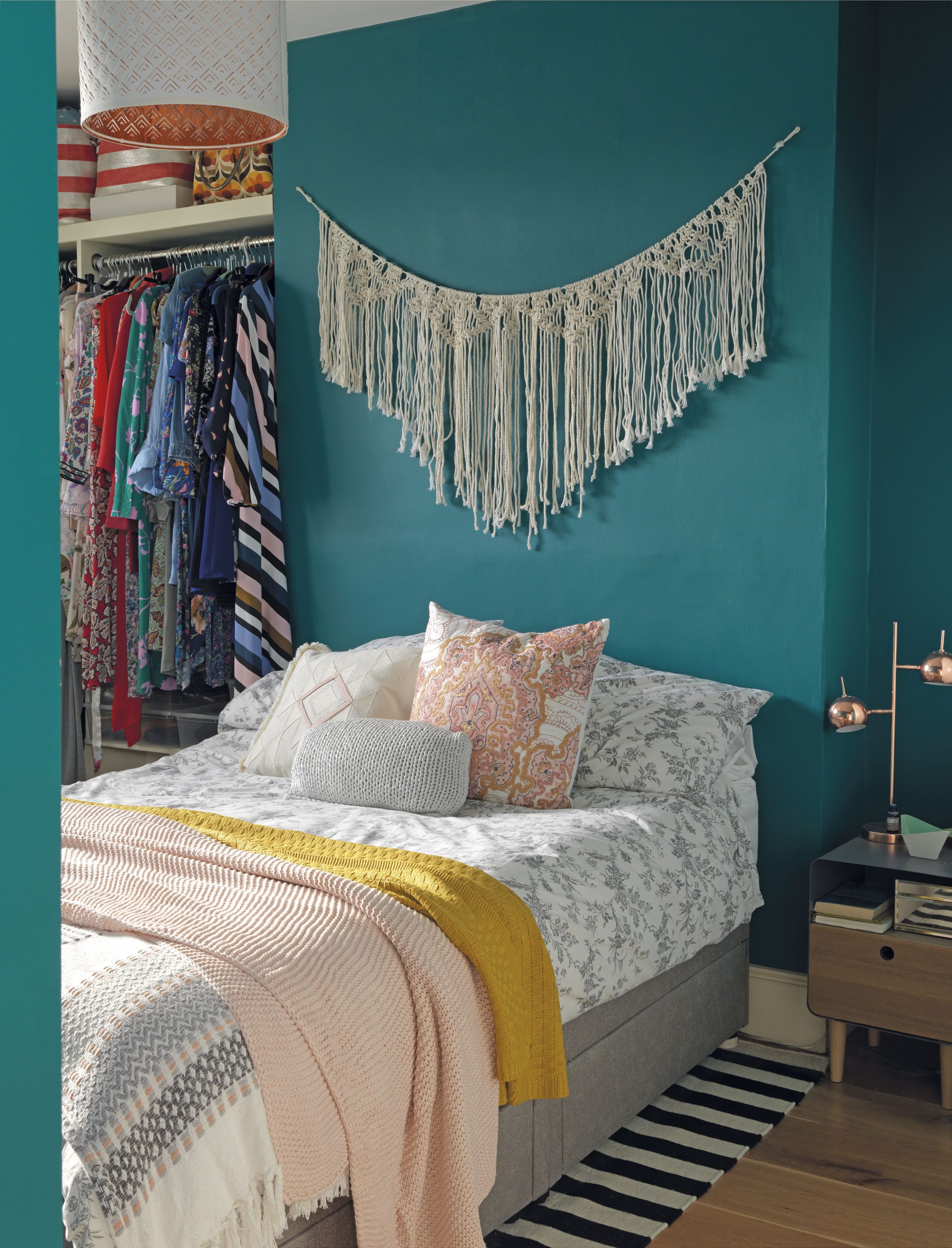 The couple’s divan bed is a great space- saving solution – with four drawers it’s ideal for housing extra bedding and towels The couple’s divan bed is a great space- saving solution – with four drawers it’s ideal for housing extra bedding and towels