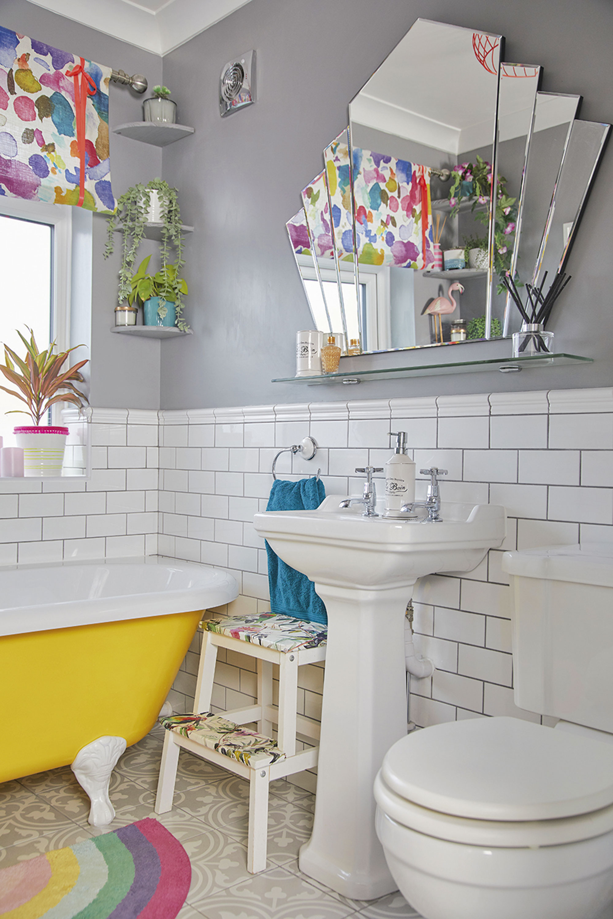 Bathroom makeover: 'My yellow bath makes me smile'