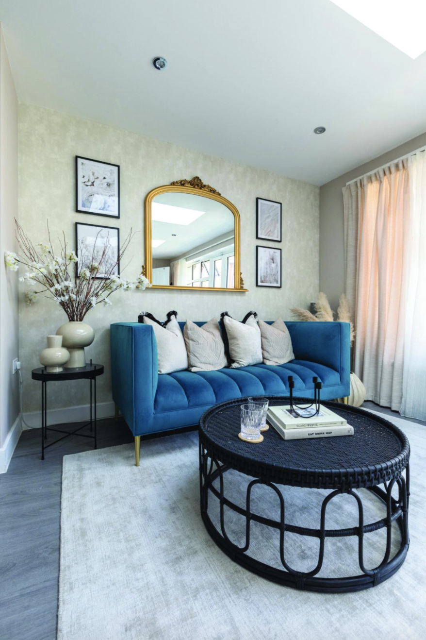 Yooni had the latte-inspired paint mixed to add warmth to the neutral scheme of the sunroom, which was the clincher for the couple when buying this property Yooni had the latte-inspired paint mixed to add warmth to the neutral scheme of the sunroom, which was the clincher for the couple when buying this property
