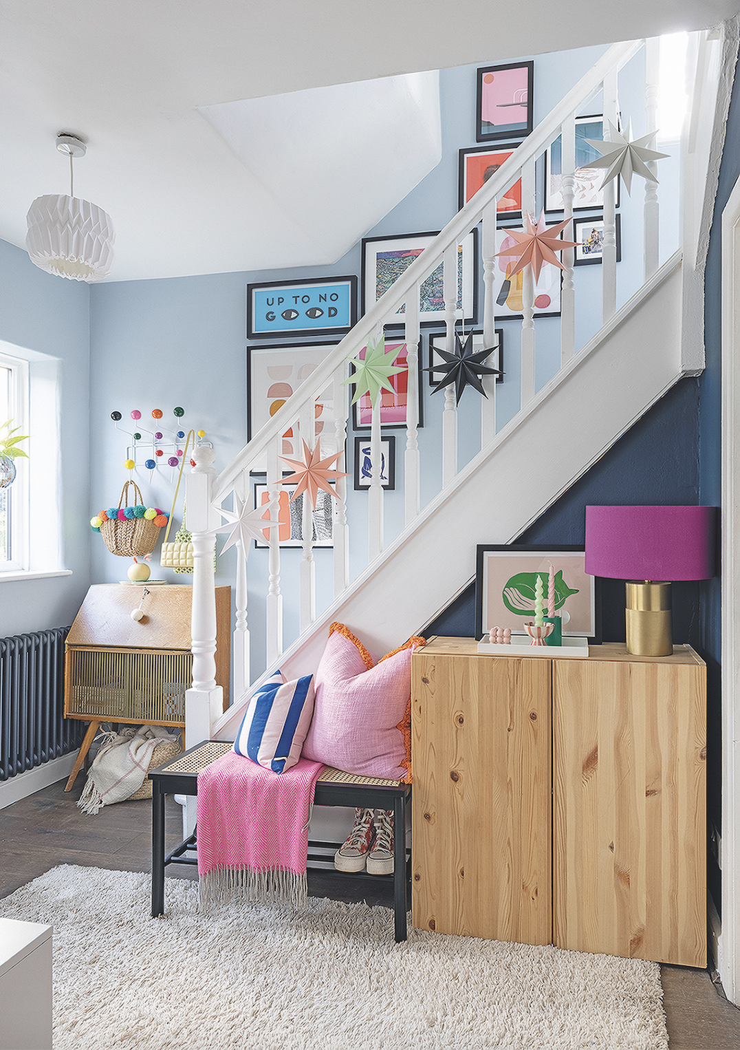 Charlie's blue hallway