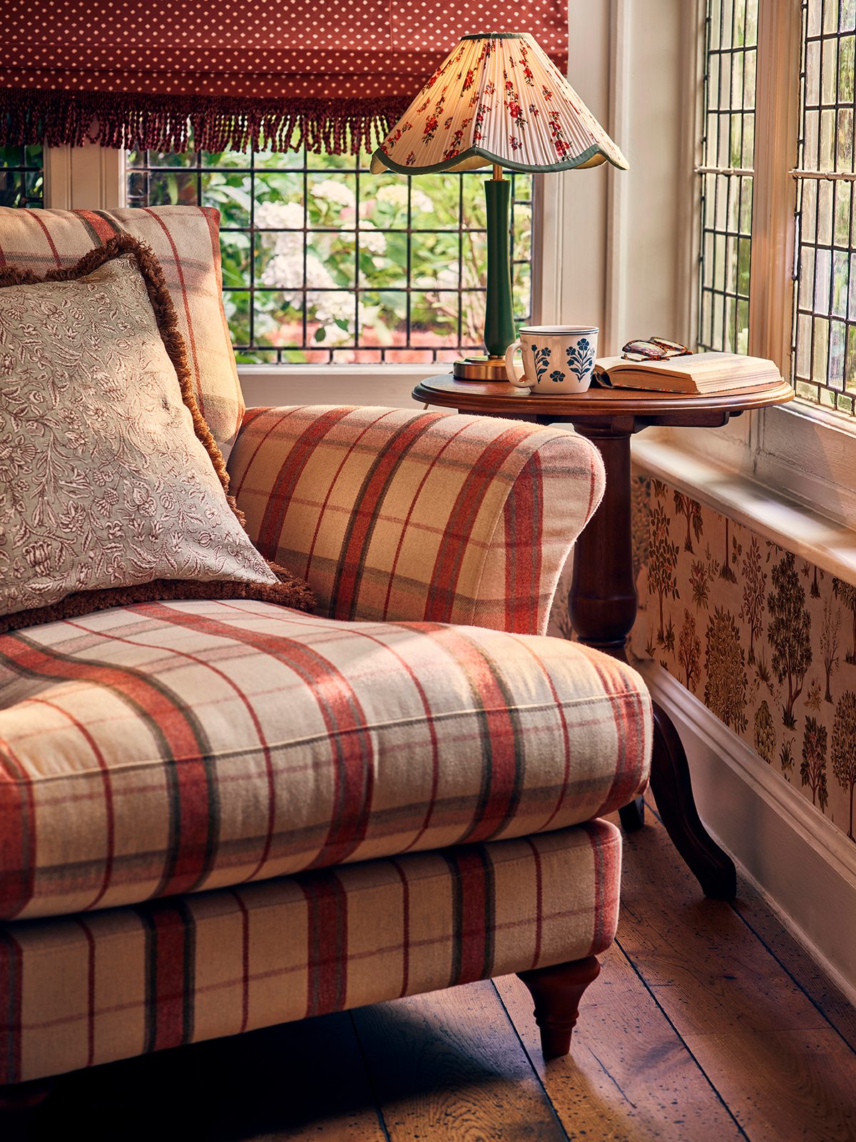 A check armchair