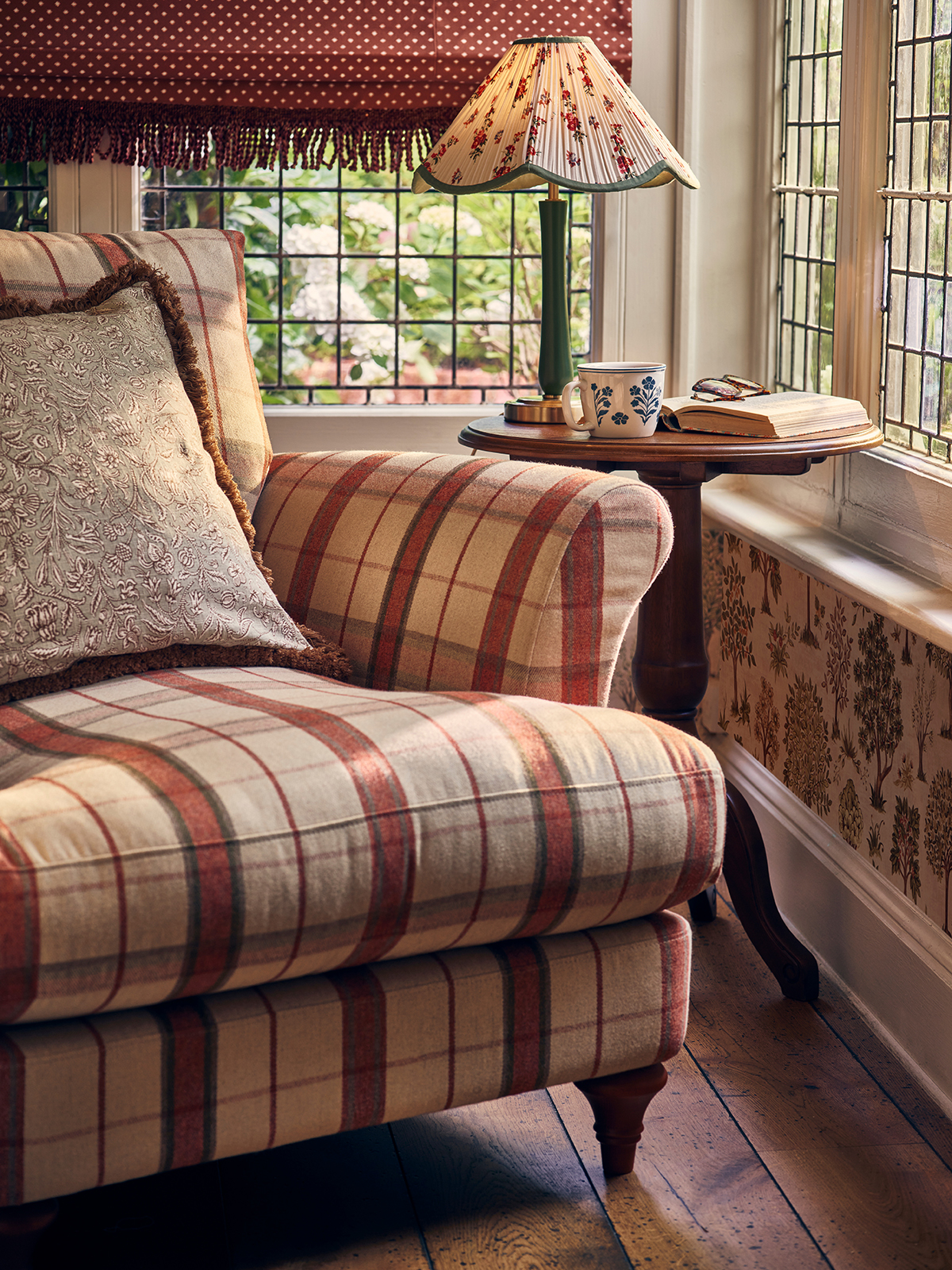 A check armchair