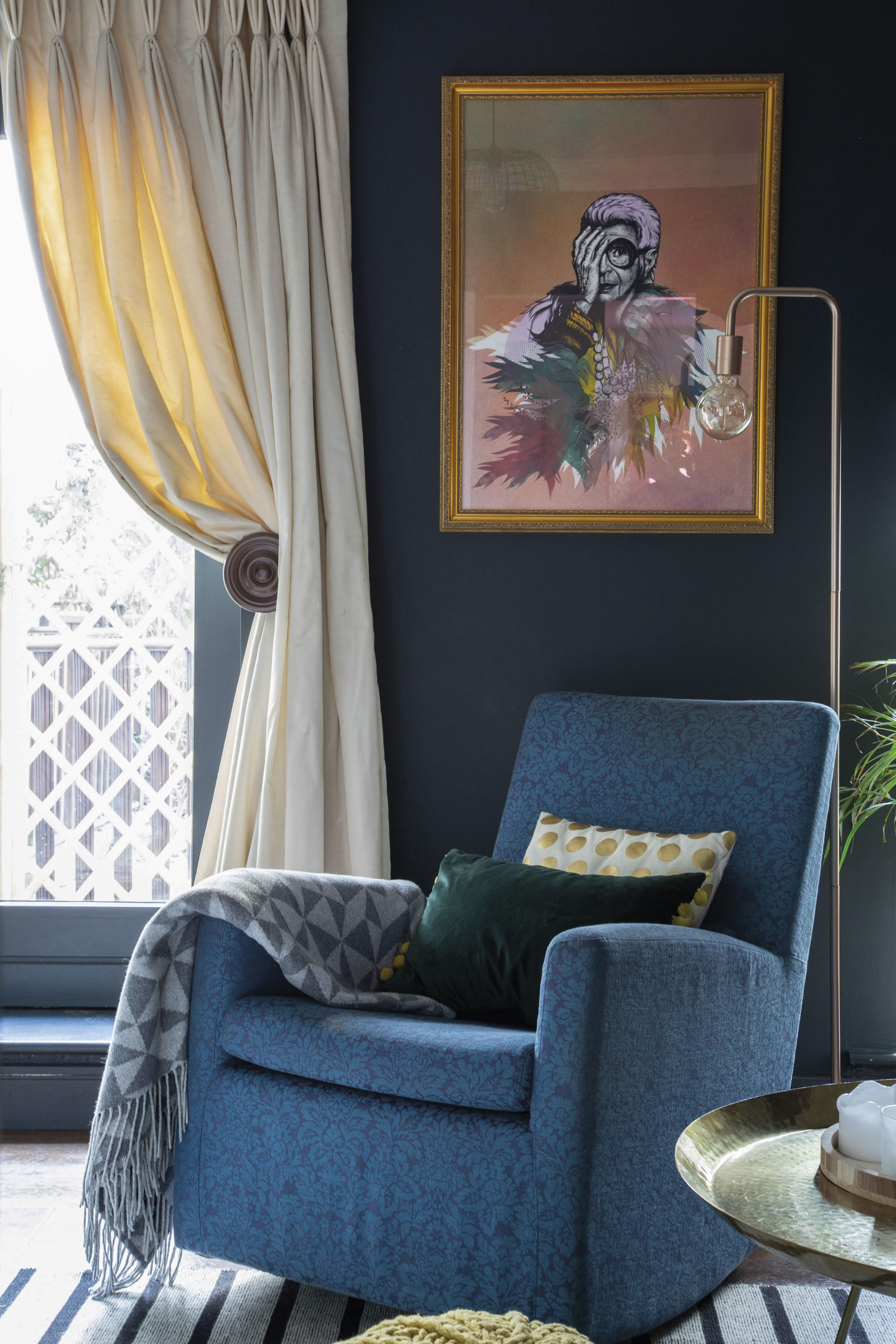 ‘The brocade rocking chair was by far my best buy,’ says Elaine. ‘It was an indulgent purchase many years ago, but has stood the test of time. I love it as much now as the day I bought it.’