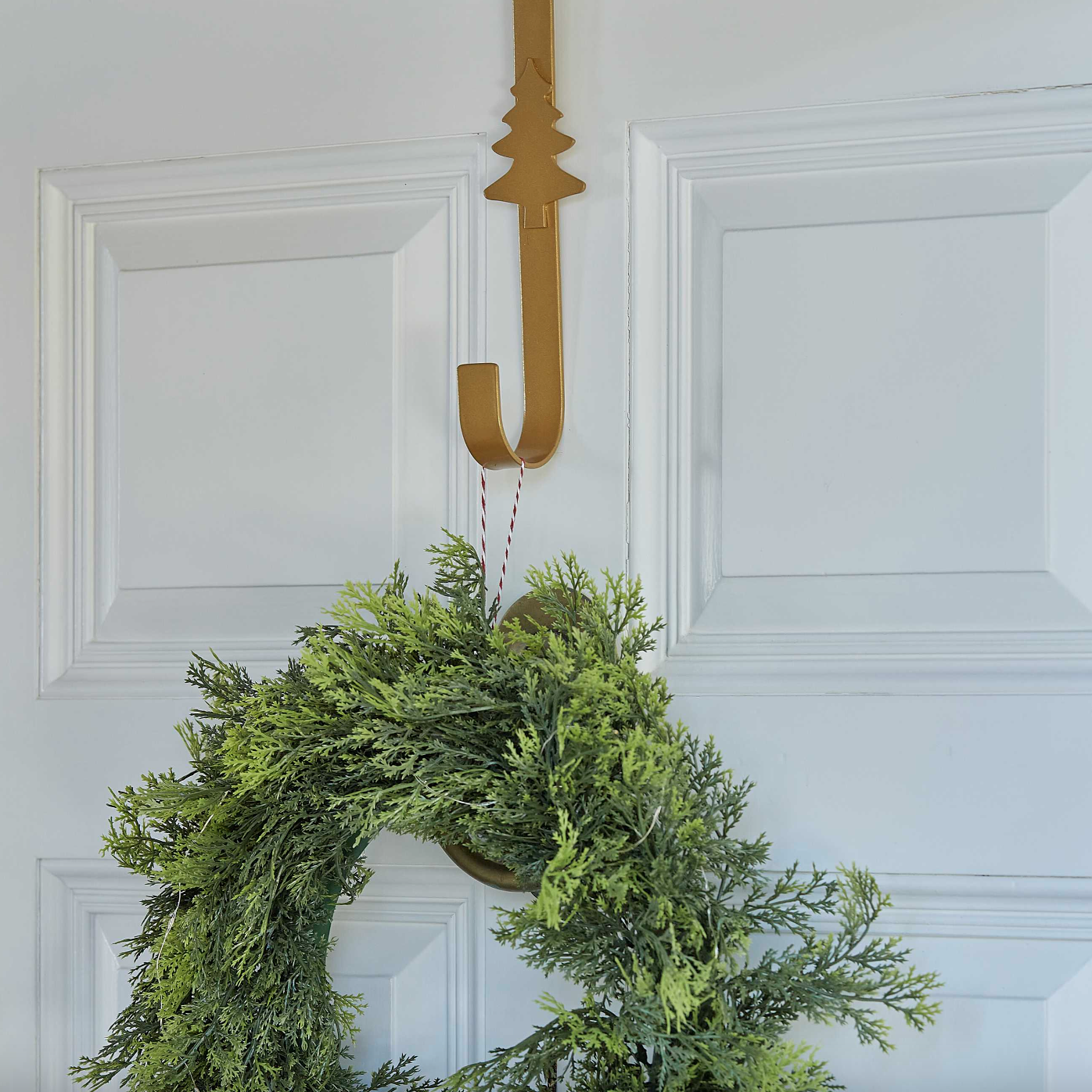 Gold Metal Christmas Tree Wreath Hanger, £9.99, Ginger Ray Gold Metal Christmas Tree Wreath Hanger, £9.99, Ginger Ray