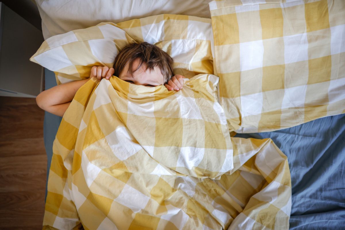 Gingham bedspread 