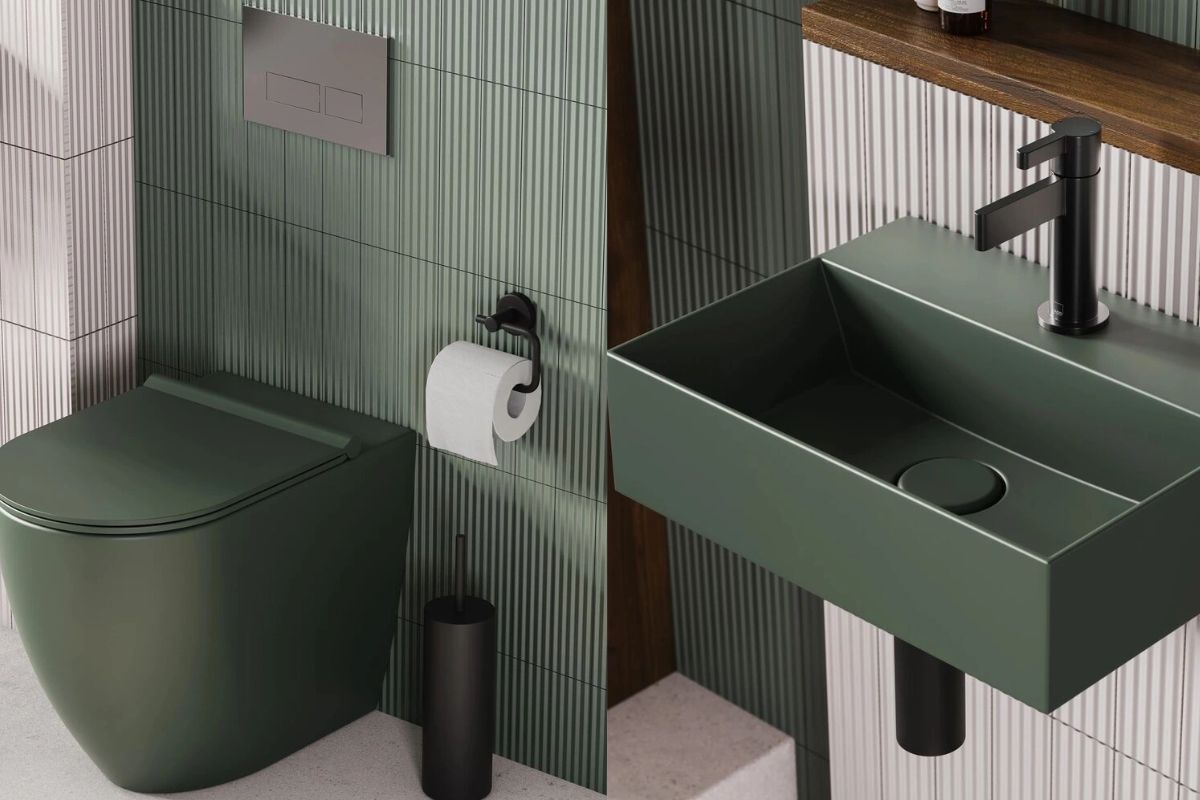 Green loo and sink