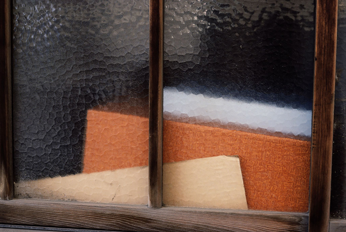 Frosted glass in a window frame, Japan