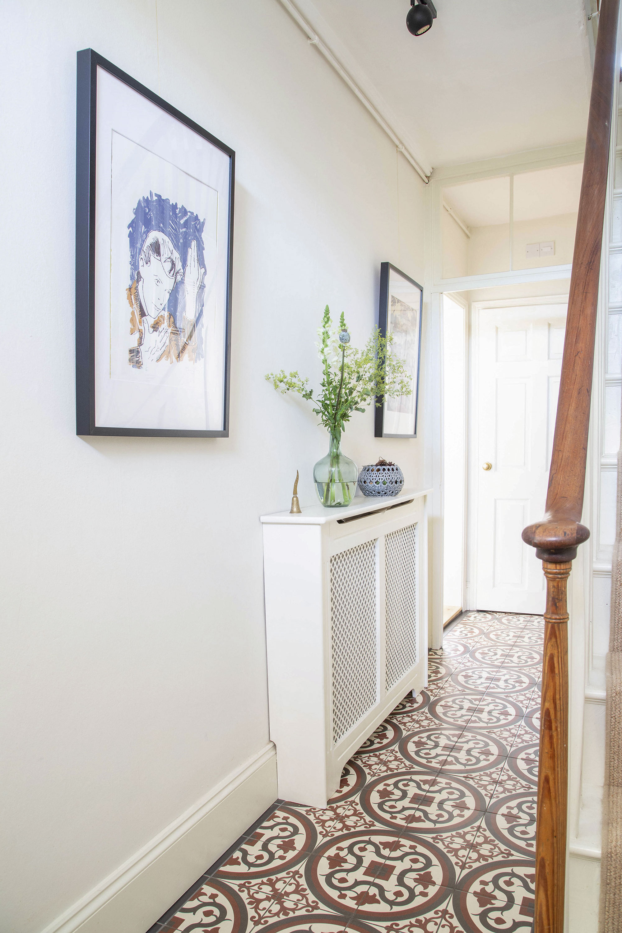 Real home: 'It was a bigger project than we ever imagined' ‘We came across the hall floor tiles when we were shopping for the cooker splashback,’ says Vicky, ‘but we hadn’t got that far in our renovation yet. A few months later, we had a call from Fired Earth to tell us they had gone into clearance, so we snapped them up, then laid them three years later!’