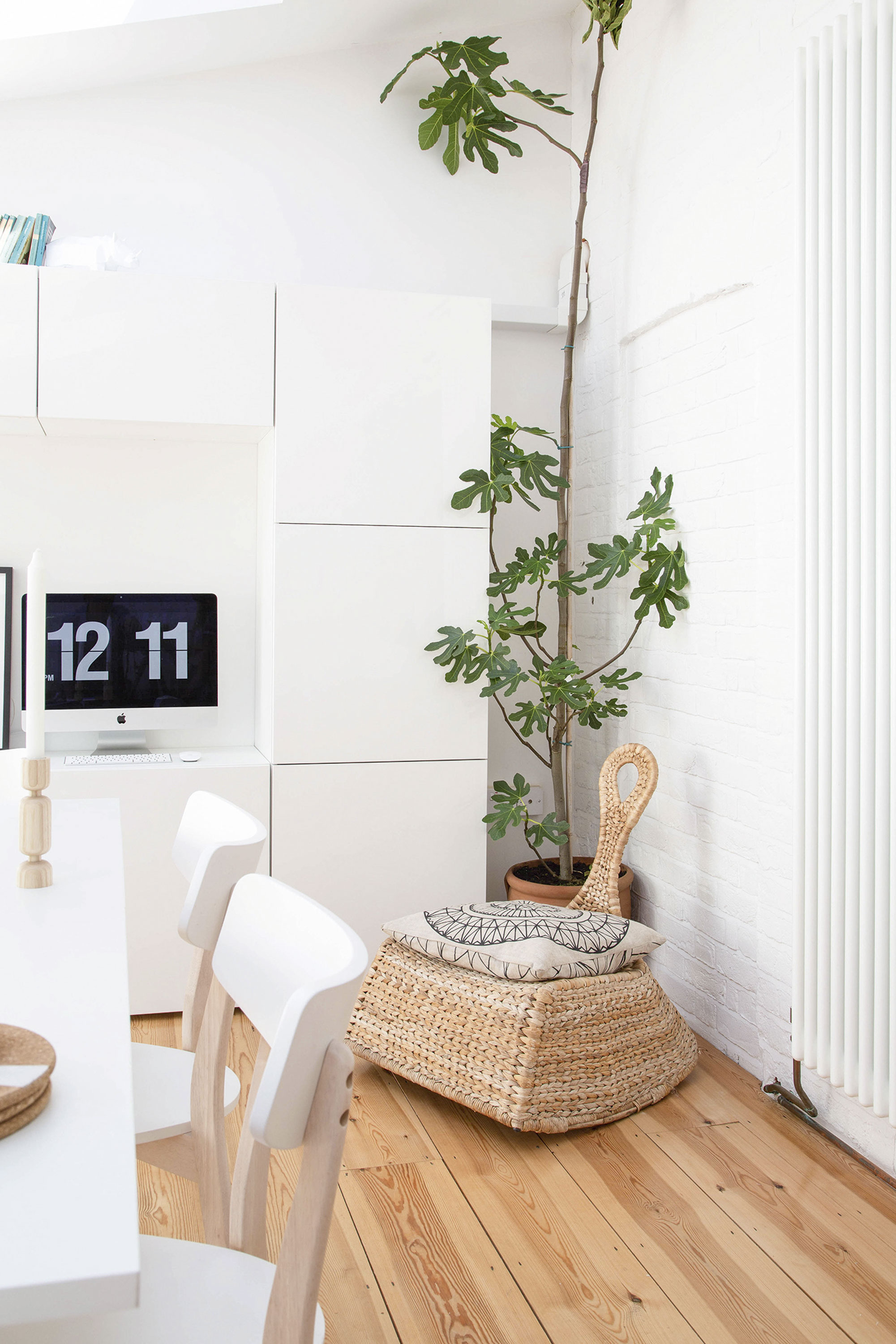 Real home: 'It was a bigger project than we ever imagined' Vicky left the rear brick wall exposed and whitewashed it for texture in her modern extension. She’s filled it with bargain buys, including an IKEA rattan chair