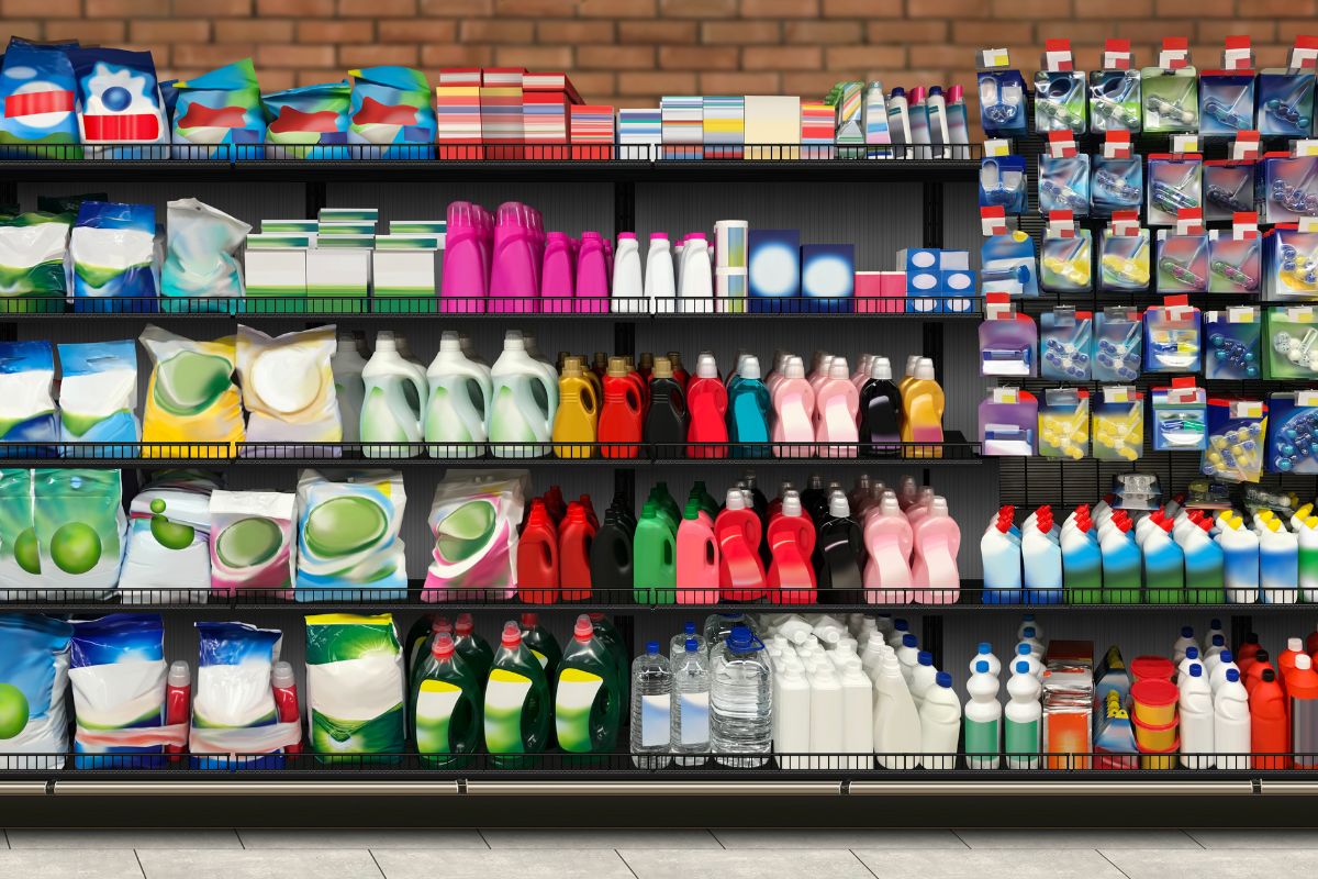 Household chemicals on the shop floor