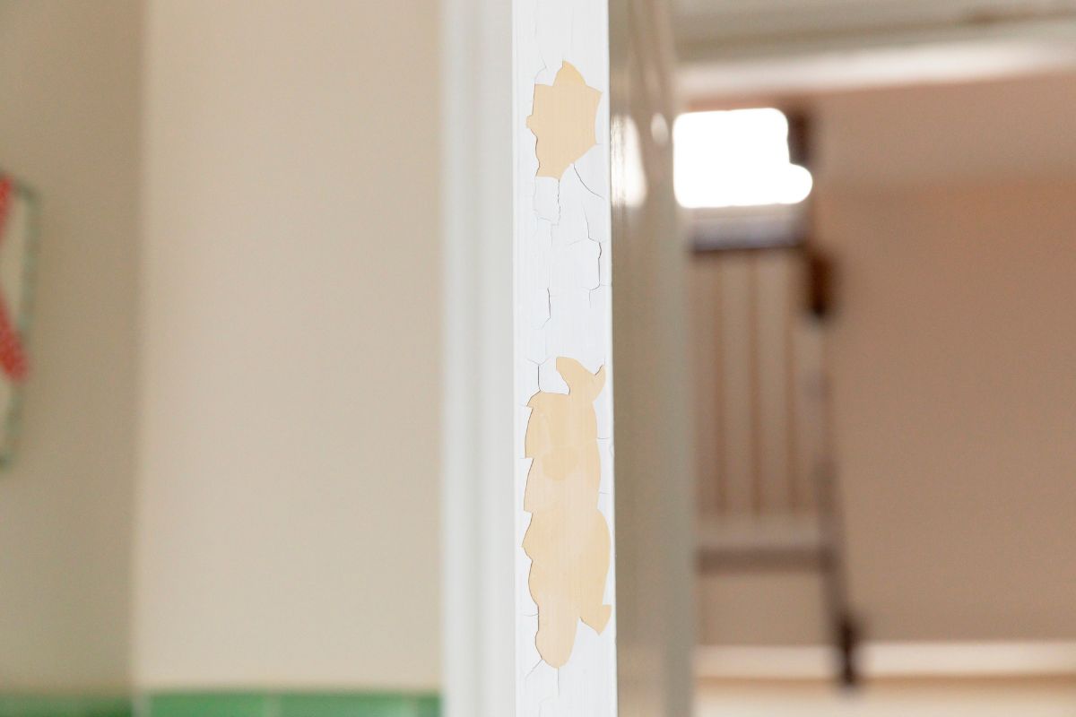Peeling paint on a wall