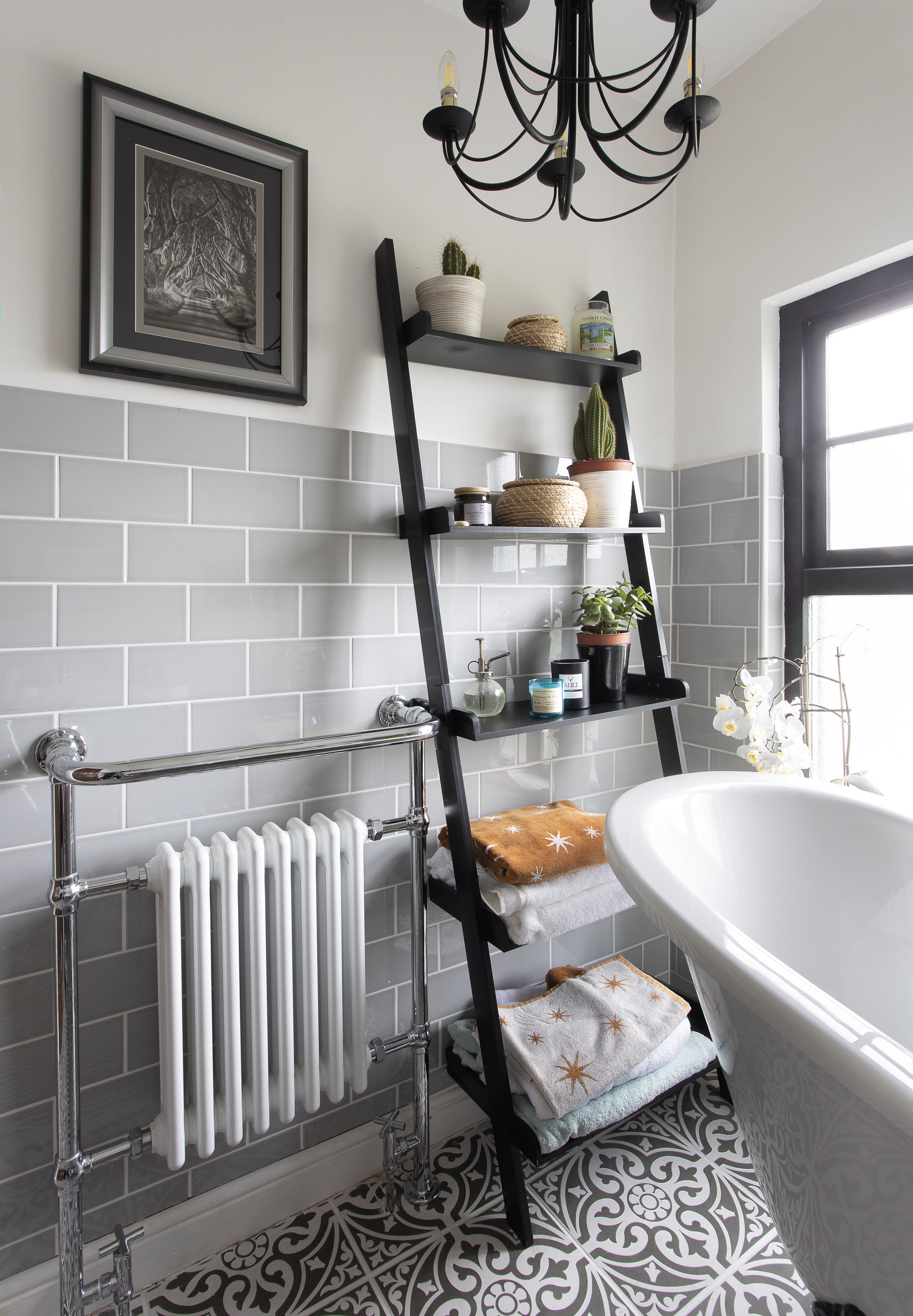 Good idea! For smaller bathrooms, go for versatile storage that can slot into unused space, like this ladder unit. Good idea! For smaller bathrooms, go for versatile storage that can slot into unused space, like this ladder unit.