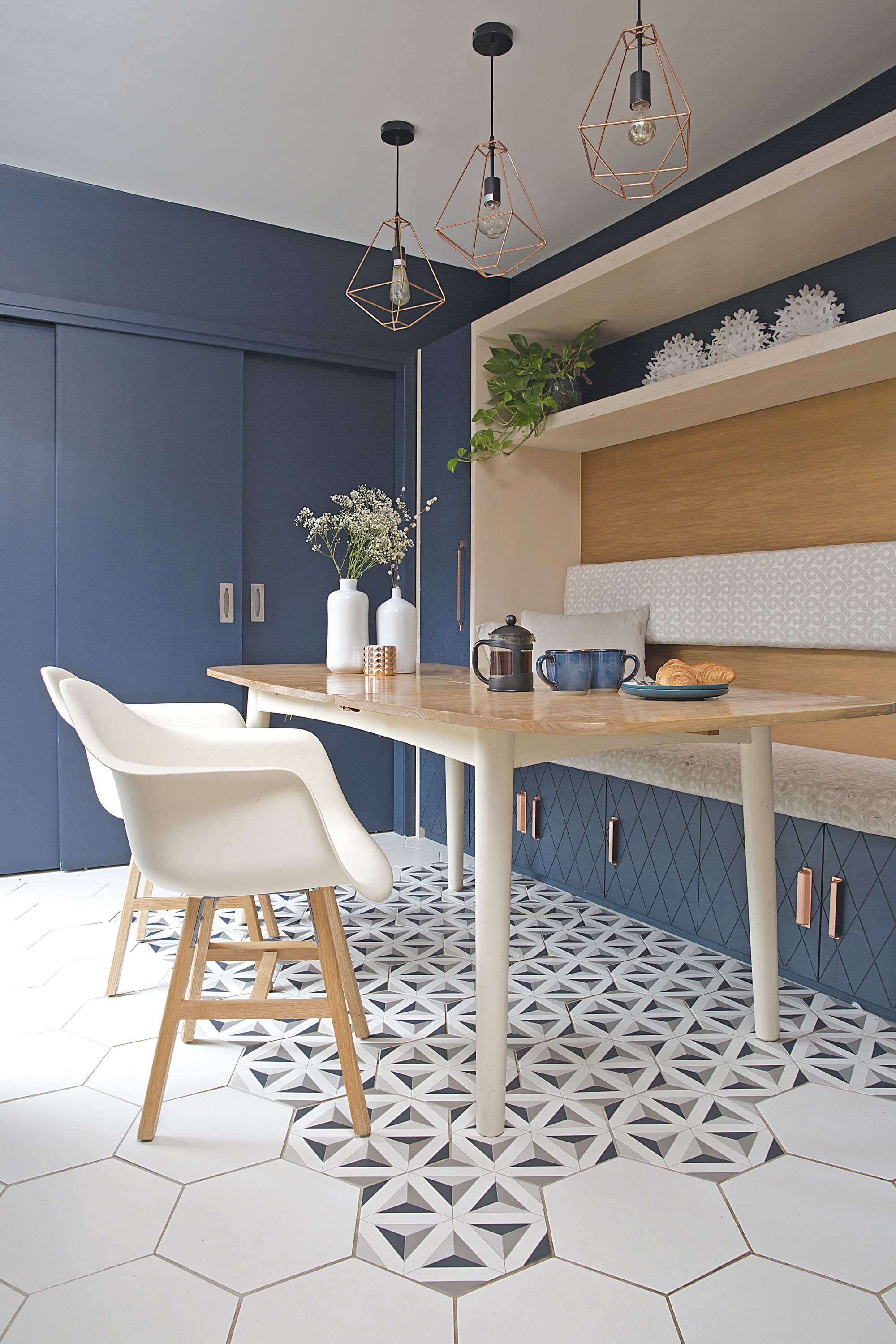 Kitchen makeover: 'I didn't need extension after all' Sliding doors cover the old chimney breast and hide a TV, as well as providing storage for Katie’s photography equipment. The old table fitted in with the new-look kitchen, so Katie kept it