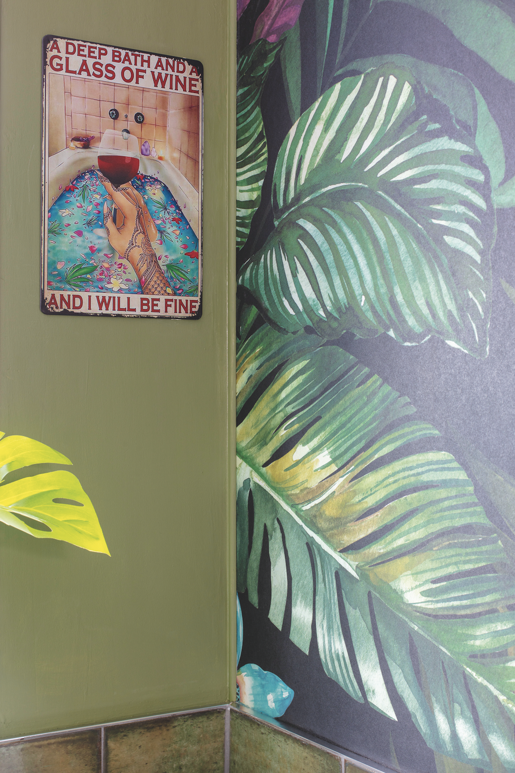 green bathroom makeover
