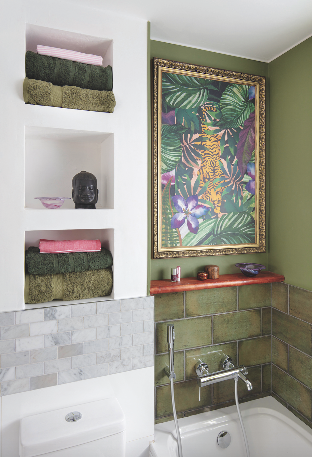 green bathroom makeover