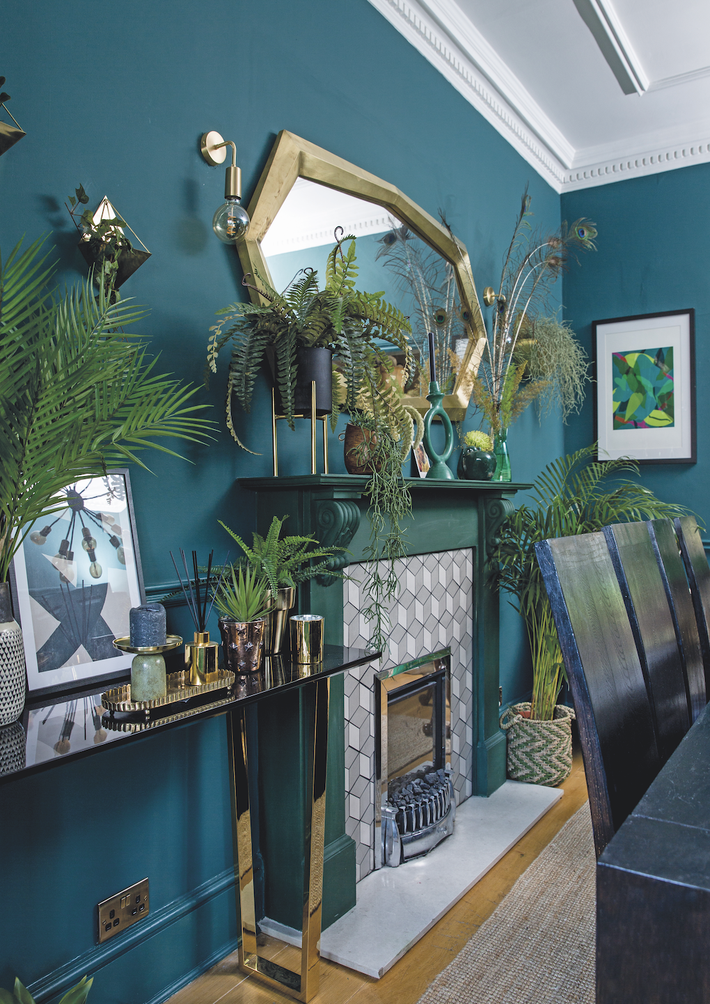 Dining room makeover: ‘A green and black scheme has revamped the space’