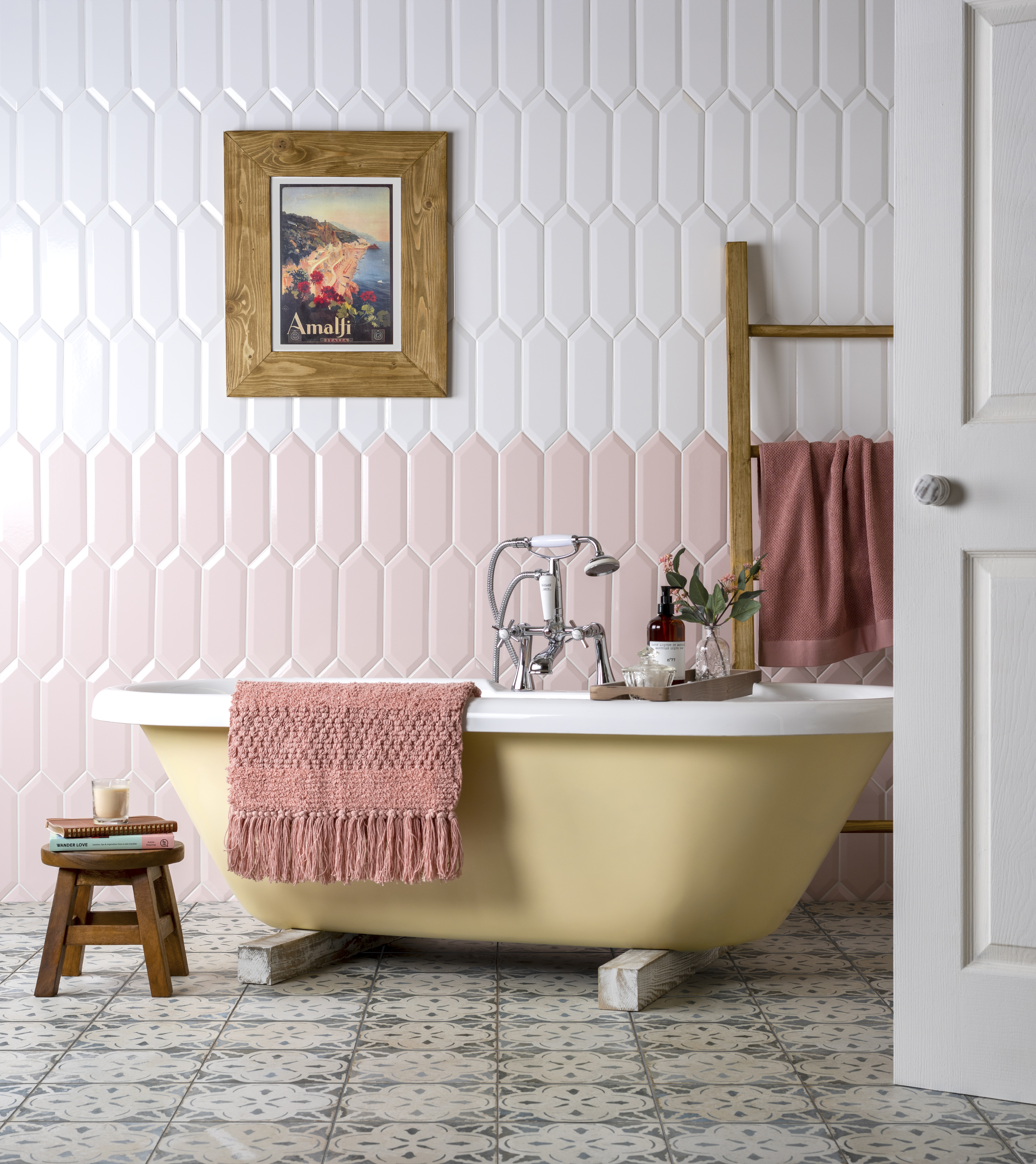Pickett™ Bevelled Petal Pink Tiles