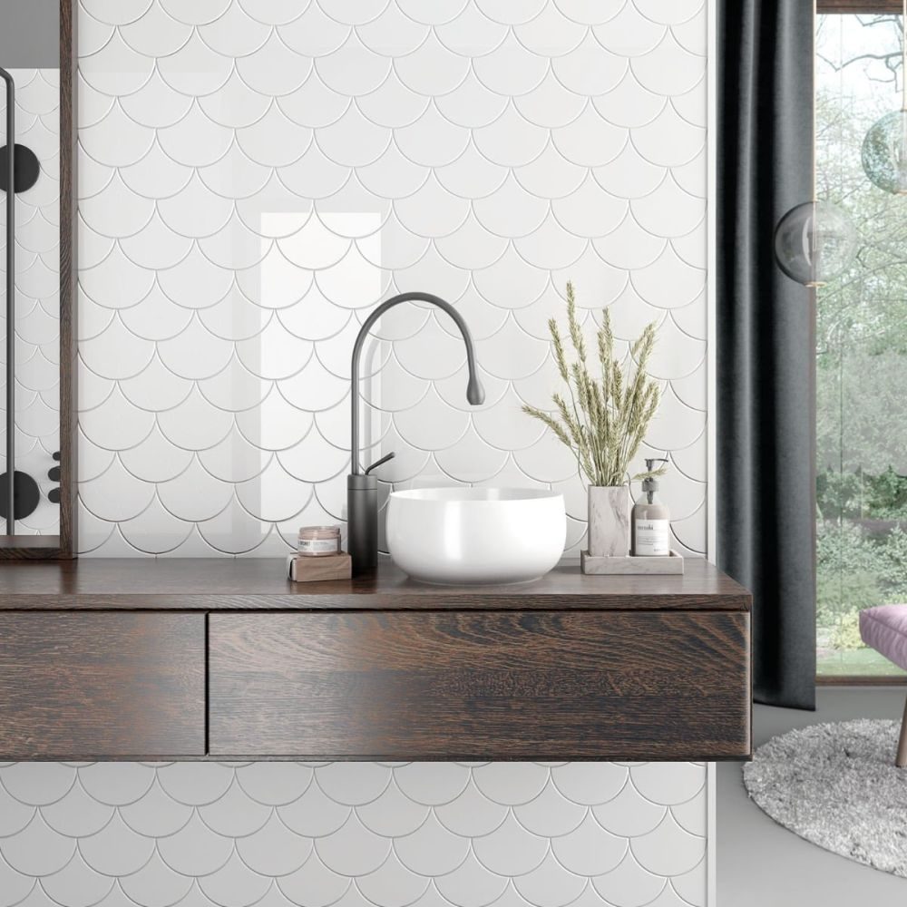 Drops White Ceramic Tiles