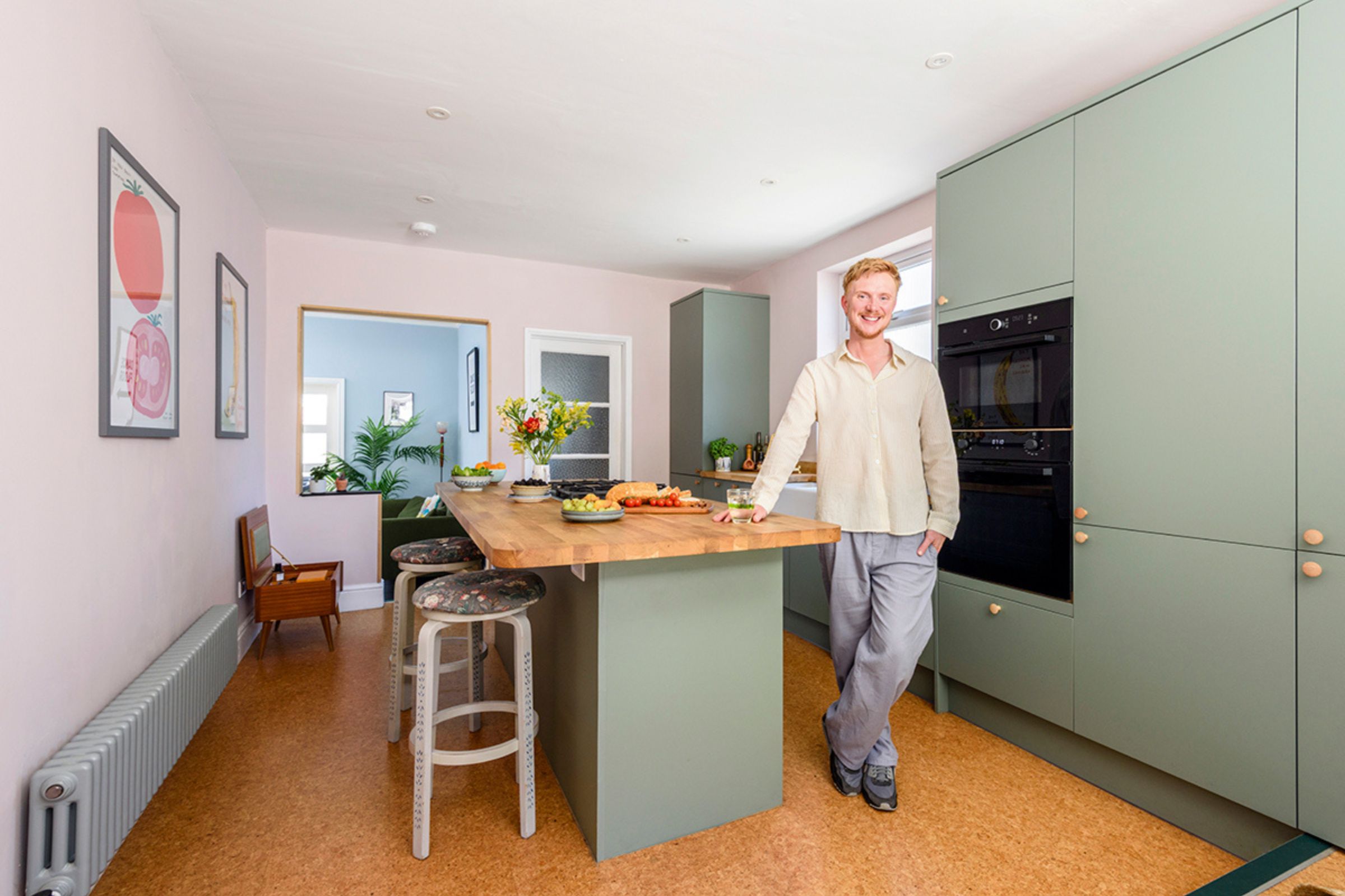 Owain Wyn Evans at his home kitchen