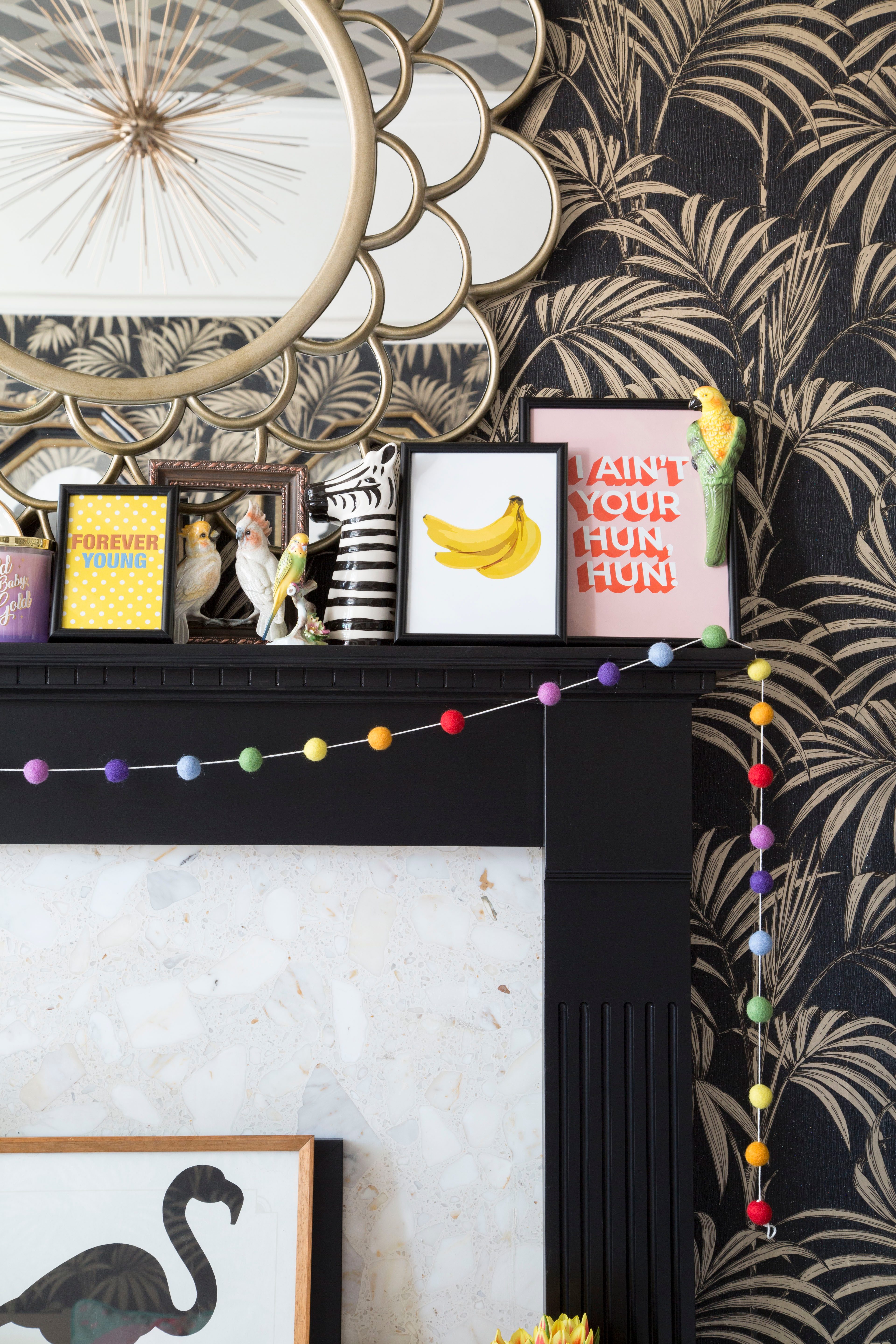‘I call our lounge a Marmite room, because I think you either love or hate it. I love the boldness of the prints and the dark colours, but I know it’s not for everyone’ ‘I call our lounge a Marmite room, because I think you either love or hate it. I love the boldness of the prints and the dark colours, but I know it’s not for everyone’