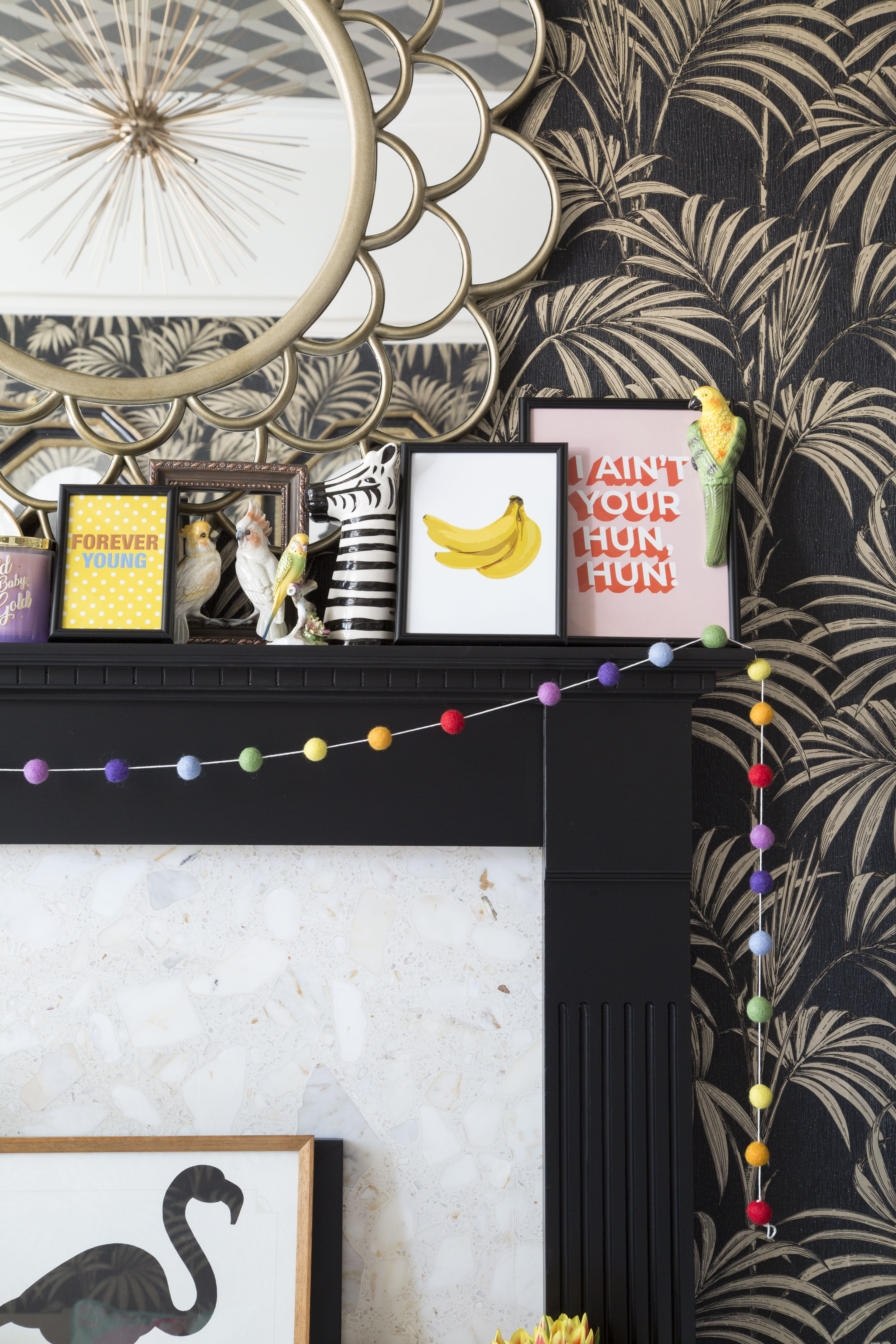 ‘I call our lounge a Marmite room, because I think you either love or hate it. I love the boldness of the prints and the dark colours, but I know it’s not for everyone’ ‘I call our lounge a Marmite room, because I think you either love or hate it. I love the boldness of the prints and the dark colours, but I know it’s not for everyone’