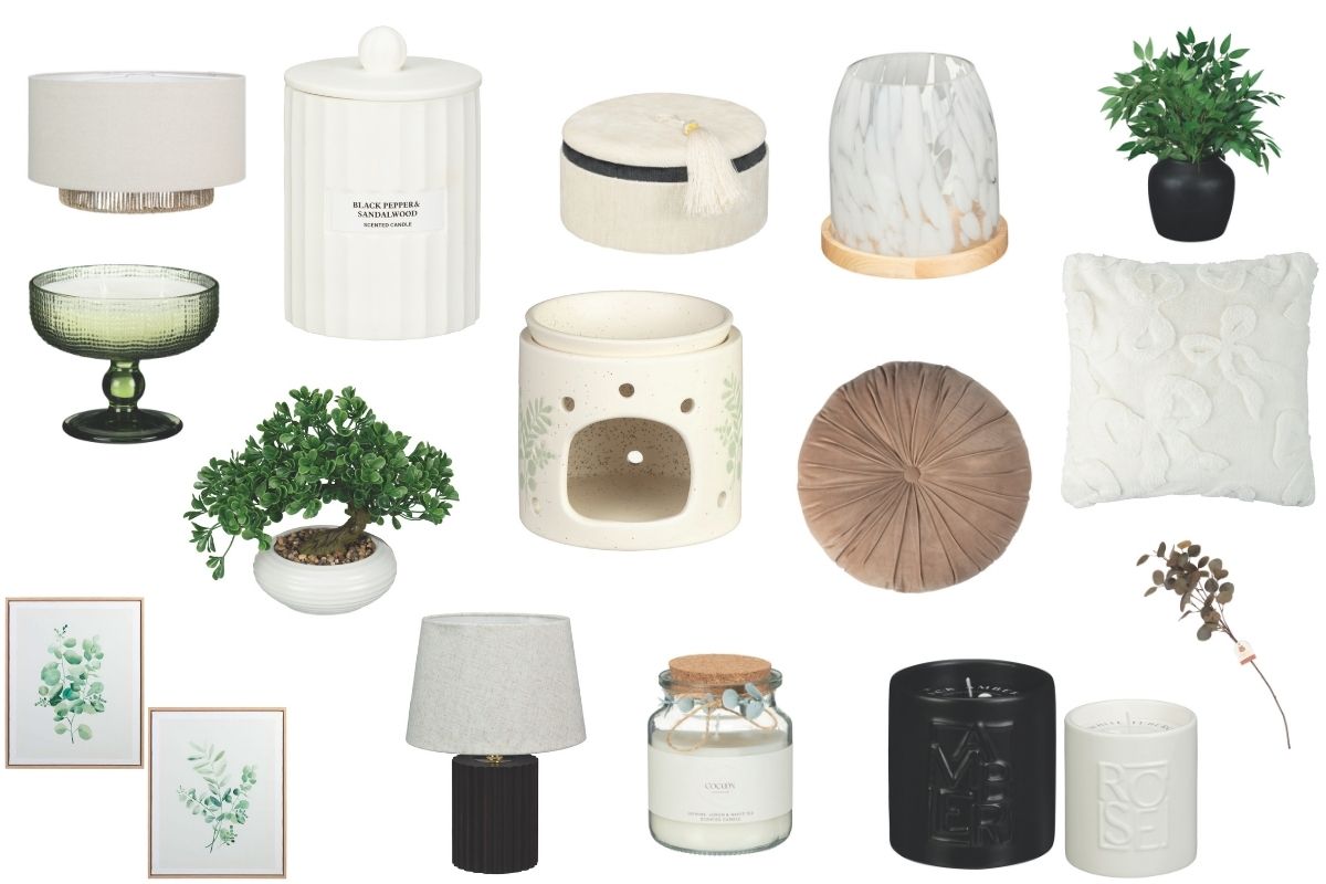 Assortment of items on a white background